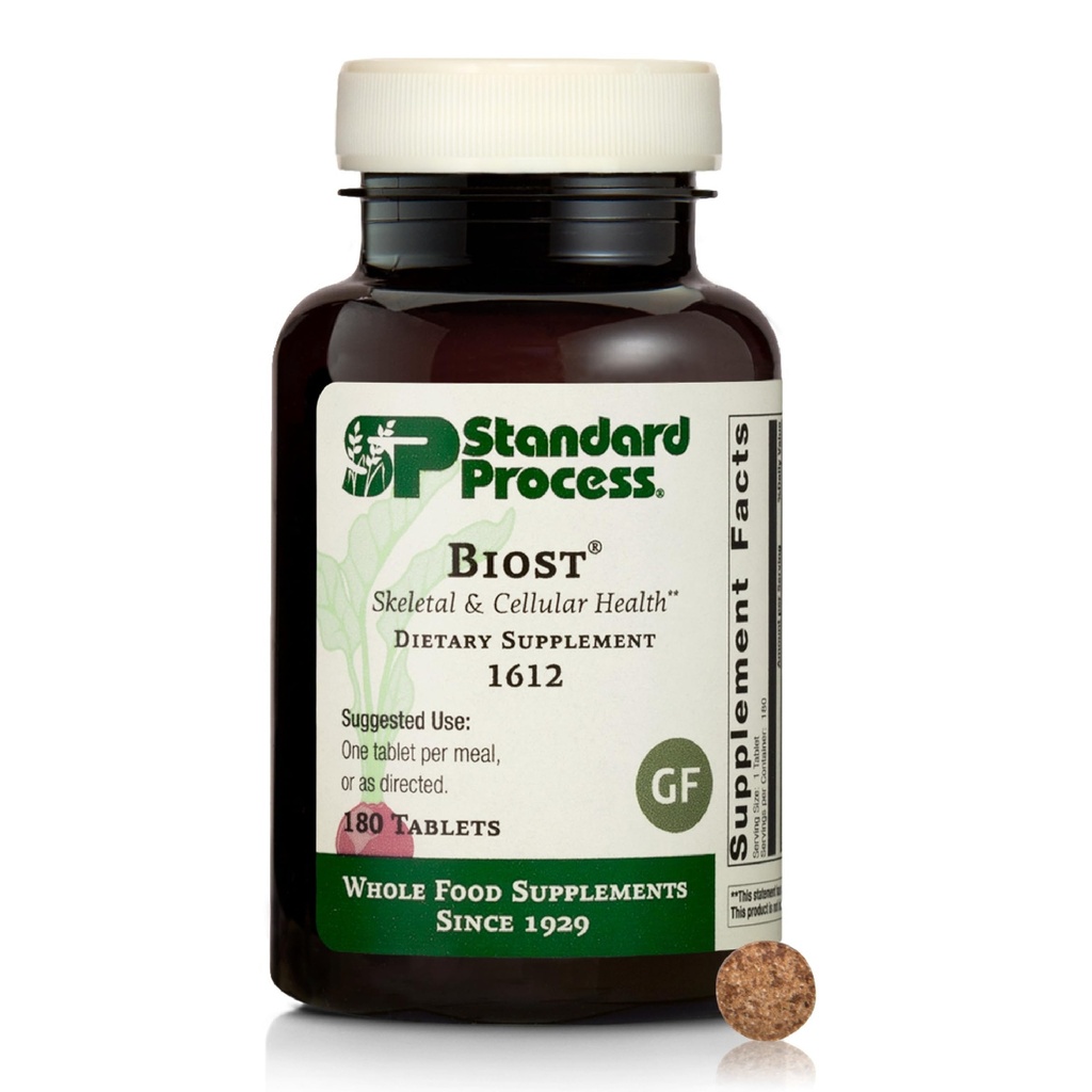 Standard Process Biost - Skeletal & Cellular Health Supplement - Aids Strong Teeth & Healthy Bones - Gluten-Free, Non-Dairy & Non-Soy - 180 Tablets (180 Servings)