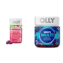 OLLY Softgels multivitamines prénatales et mélanges de vitamines gommy multivitamines pour hommes, 60 et 90 Nombre