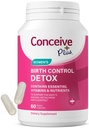 CONCEIVE PLUS Supplément de détox contraceptif - Vitamines prénatales Meilleur pour les femmes - Soutien Hormone Balance et santé ovarienne - Essentiel pour les femmes essayant de concevoir - Suppléments diététiques - 60 Capsules