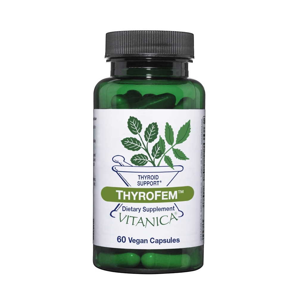 Vitanica ThyroFem, Thyroïde Gland Support, Vegan, 60 Capsules