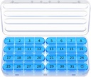Zoksi Monthly Pill Organizer 1 fois par jour, 30 jours Pill Box Organizer, un mois cas de pilule pour le voyage, 31 jours conteneur médical quotidien pour les vitamines, suppléments et médicaments