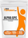 BulkSupplements.com Poudre Alpha GPC - Suppléments Choline, Alpha GPC 300mg - Sans aromatisants et sans gluten, 600mg par portion, 500g (1,1 lb) (paquet de 1)