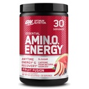 Optimum Nutrition Amino Energy - Pré-entraînement avec le thé vert, BCAA, acides aminés, Keto Friendly, extrait de café vert, poudre d'énergie - fusion de fruits, 30 portions (emballage mai Vary)