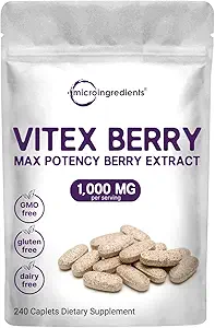 Micro-ingrédients Vitex Berry Supplement, 1000mg par portion, 240 Caplets