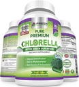 FRESH HEALTHCARE Premium Chlorella Supplement, 1200mg Pure Vegan Poudre Capsules, 180 Chlorophylle et pilules CFG, Detox naturel Superfood, contient naturellement des vitamines et minéraux B