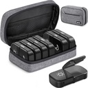 AUVON Canvas Bag XL Weekly Pill Organizer 2 fois par jour, Travel Pill Box 7 Jour avec une grande ouverture, AM PM Pill Case avec sac en tissu portable pour suppléments, vitamines, huiles de poisson