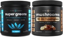 NutraChamps Super Greens Tropical & Super Champignons: Ultimate Brain, Gut & Body Boost
