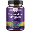 Supplément Glycinate de Magnésium pur 400mg par portion - Capsules de magnésium chélaté à haute absorption végane pour les femmes et les hommes avec 400mg élémentaire pour le sommeil d'humeur et le soutien à la relaxation - 120 Compte