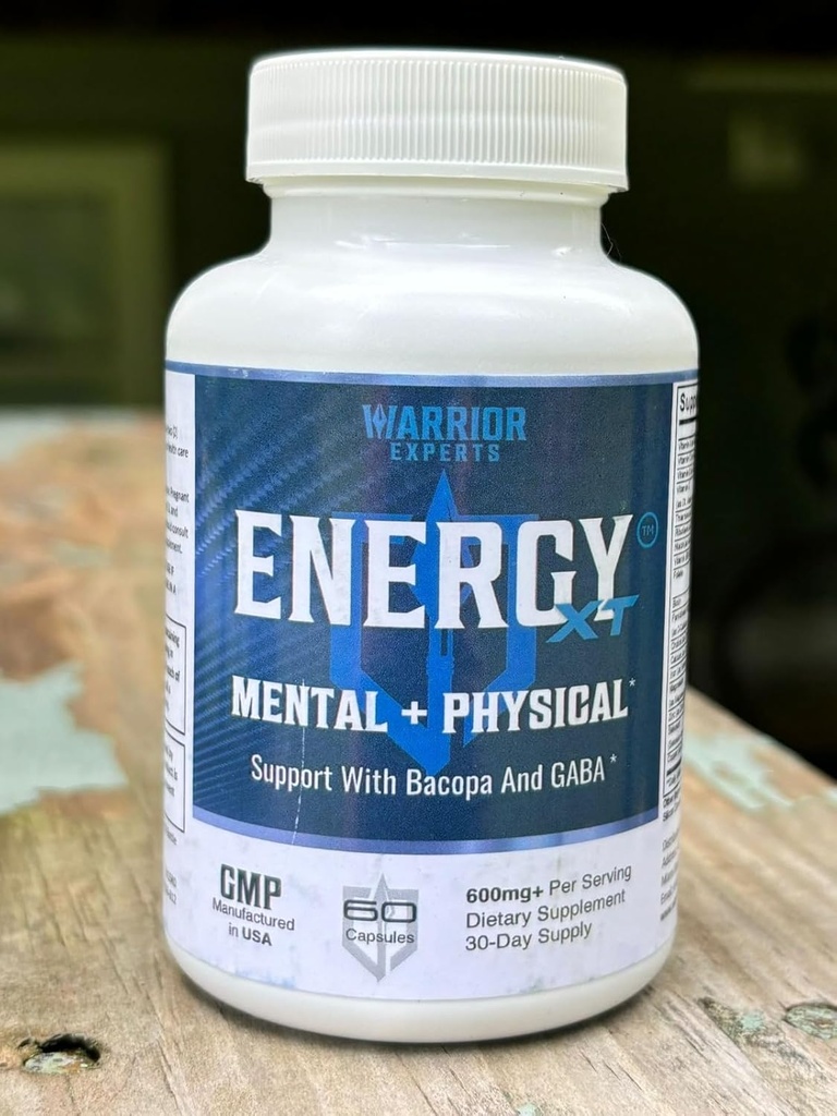 Warrior Nootropics Energy Suppléments for Mental Alertness and Physical Energy (en anglais seulement) Soutenez la clarté mentale, le cerveau et la fonction cognitive – avec la vitamine B, le bacopa DMAE et le GABA - 60 capsules