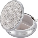 Boite d'organisateur de médicaments Pocket Pharmacie Bling Boîte de cas de pilule de voyage pour la purse Mini Pill Holder Organisateur Petit contenant de pilule pour la vitamine (Argent)