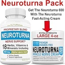 Nerve Relief Cream 4 oz Plus Neuroturna Nerve Support 600 mg ALA Supplement