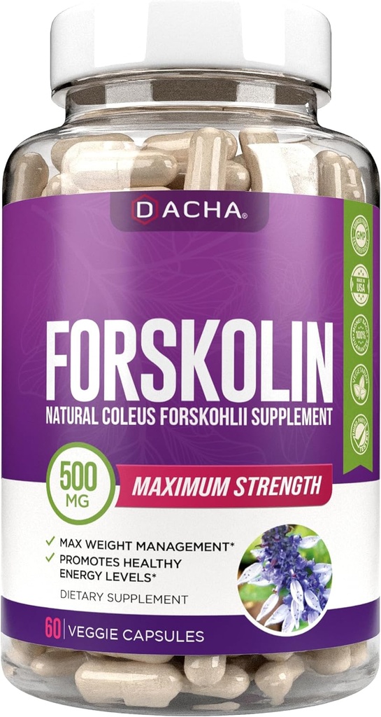 Forskolin naturel Max Strength Formula- 500mg extrait de Coleus, pilules de régime Keto qui fonctionnent rapidement pour les femmes et les hommes, Slim Look maximum, perdre rapide pour les femmes, ton rapide, Luna Trim, MD