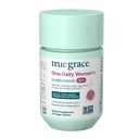 True Grace One Daily Femmes Multivitamine 40+ Fermented Minerals, Organic Adaptogens & Mushrooms Energy, Immune, Bone Support - Non-OGM - Fer, gluten et sans soja - 30 comprimés végétaliens