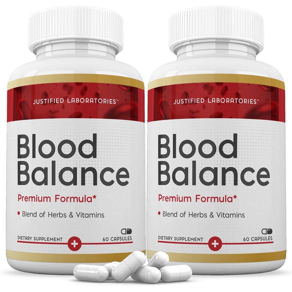 Laboratoires justifiés (2 packs d'équilibre sanguin Formule avancée 620MG Supplément pilules 120 Capsules