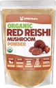 XPRS Nutra Poudre de Champignon Rouge Bio Reishi - Poudre de Reishi Premium pour la Cognition - Champignons Vegan Reishi pour la Longévité et l'Énergie (16 Once)