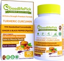 Capsules curcuma premium avec gingembre et poivre noir. Supplément curcuma de Curcumine curcuma 95 % Curcuminoïdes et racines de gingembre TousNatural NonGMO NO Poudre de riz NON Stéarate NON Silica NO Gluten 90ct