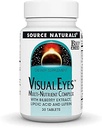 Source Naturelle Yeux Visuels Supplément diététique - Complexe Multinutrient avec Extrait de Bilberry, Acide Lipoïque et Lutéine - 30 Comprimés
