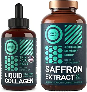 Extrait de safran WILD FUEL et collagène liquide avec groupe de biotine