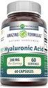 Formules étonnantes Acide hyaluronique 200 Mg Par Serving Capsules Supplément de produit non-OGM