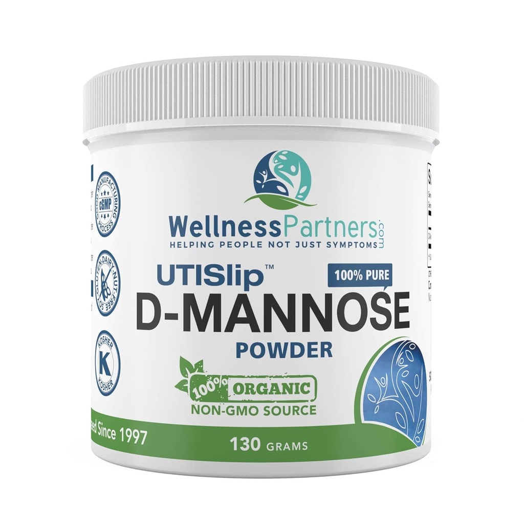 Nouveau pot UTI-Slip D Mannose Non GMO Bio Source Powder 130g.