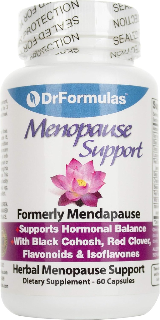 Supplément à la ménopause DrFormulas pour les flashs chauds, les sueurs nocturnes et le soulagement de l'humeur avec DIM, Dong Quai, Black Cohosh, 60 Comte