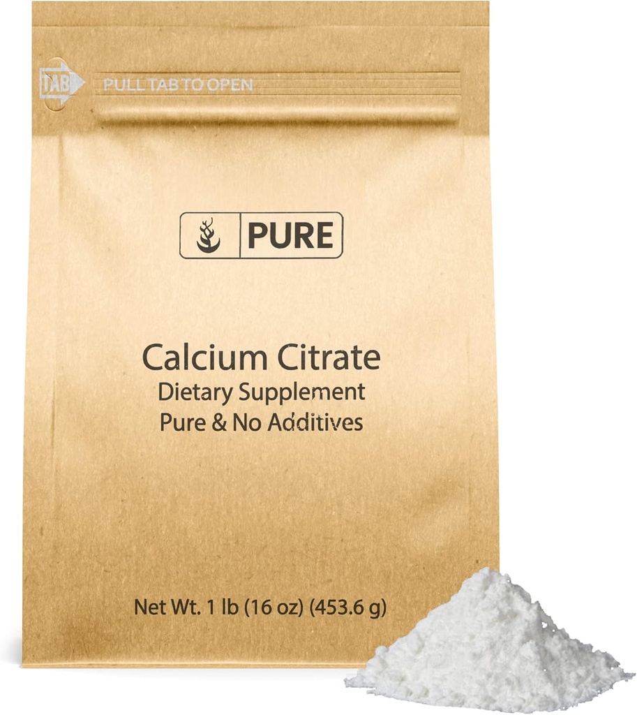 Ingrédients originaux purs Citrate de calcium (1 lb) Supplément de calcium, aucun additif ou remplissage