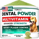 Poudre dentaire avancée pour chien, rafraîchisseur respiratoire avec multivitamine, nettoyage des dents de chien, mauvais respirateur et tartare et enlever la plaque pour chiens Probiotics lab co, soins buccodentaires pour animaux de compagnie - vitamines et suppléments
