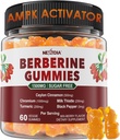 Gommies berbères 1500mg sans sucre, supplément berbère biologique avec cannelle de Ceylan, chrome, curcuma, chardon de lait pour métabolisme équilibré, HCl berbère extrait de baies indiennes, végétalien 60 Cts