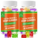 (2 pack) Gommies de chanvre, comestibles fruités Gommy avancé 100% naturel haute puissance extrait de chanvre Gommies - 120 Gommies