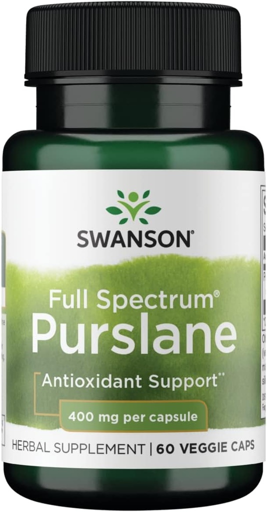 Swanson Full Spectrum Purslane 400 Milligrammes 60 gélules
