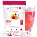 Supplément en poudre sans âge LX pour les femmes - avec HMB Collagen Enhancer Plus Vitamine D3 avec K2, Cavalier et Biotine pour les muscles maigres et plus forts cheveux et ongles - 30 paquets de poudre Citronade de fraise