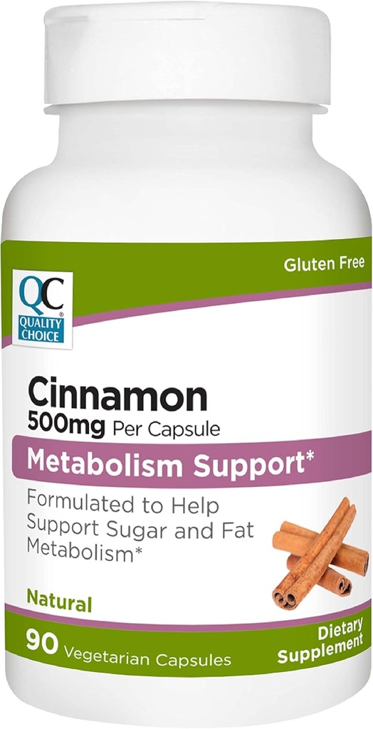 Choix de qualité Cinnamon 500 mg Végétarien supplément de vitamine dans 90 bouteilles de comptage