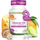 Zahler Vitamine D3 3000UI, Supplément Vitamine D3 3000 UI, Casher certifié (250 Softgels)