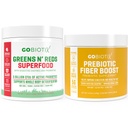 GOBIOTIX Bundle Supplément de fibre prébiotique + Poudre Super Greens N' Poudre Super Reds