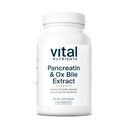Nutriments vitaux Extrait de bile de pancréatine et d'oxygène 500mg , enzymes digestifs naturels pour les femmes et les hommes , soutient la digestion des protéines, des graisses et des glucides* , sans gluten, sans lait et sans soja , 120 capsules