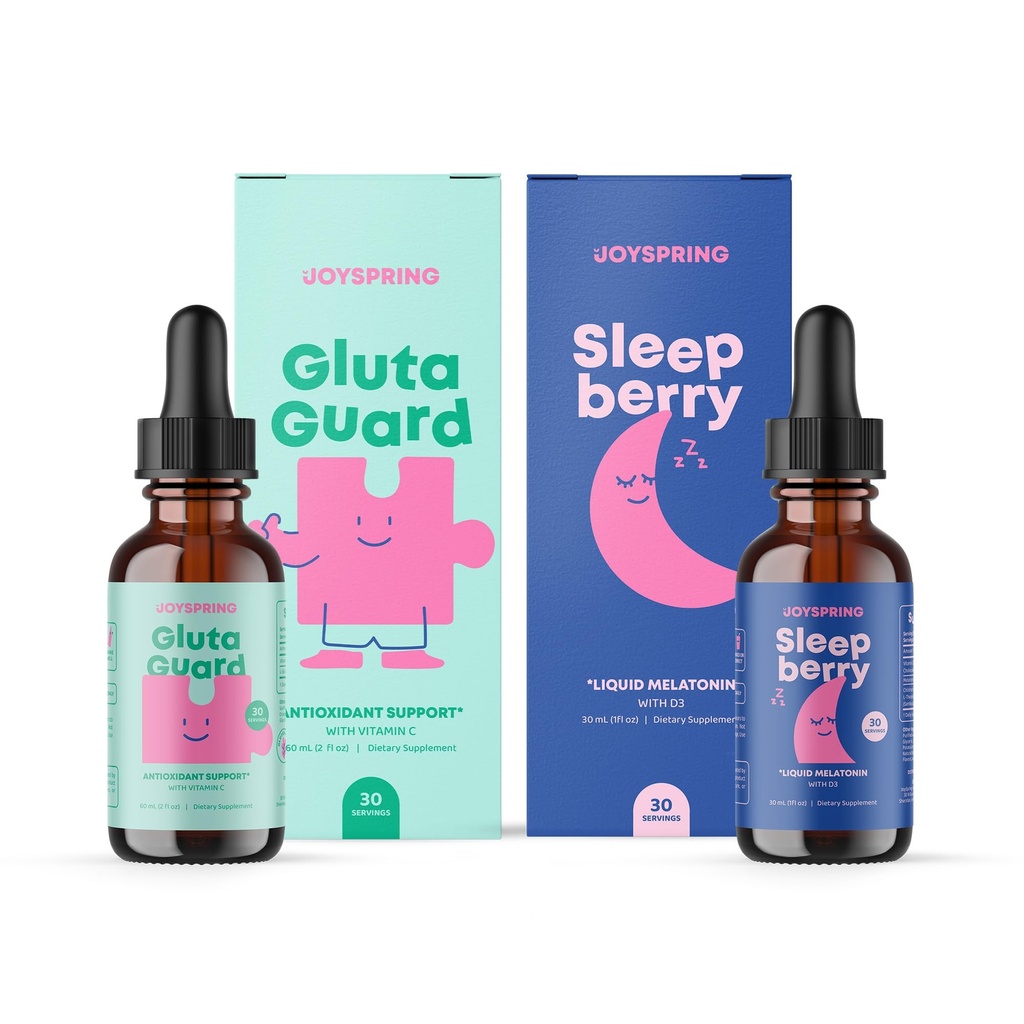JoySpring SleepBerry Liquid Melatonine pour les enfants et Glutathion Liquid pour les enfants