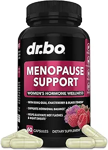 Suppléments de ménopause pour les femmes Support Pills - Relief de ménopause naturelle pour les flashes chauds, les sueurs nocturnes et les échangistes avec Dong Quai, Chasteberry & Black Cohosh - Supplément Hormone Balance pour les femmes