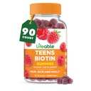 Adolescents Lifeable Biotin 10000mcg Gommies de Vitamine B7.00 Vitamine B7.00 Vitamines Vegan Biotin Supplément de Vitamines Vegan pour les Adolescents 90 Gommies