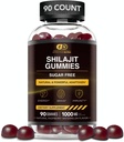 EFFICACITÉ NUTRA Shilajit Gummies 1000mg de résine pure Shilajit pour l'énergie, le cerveau et l'immunité. Supplément pour les hommes et les femmes.