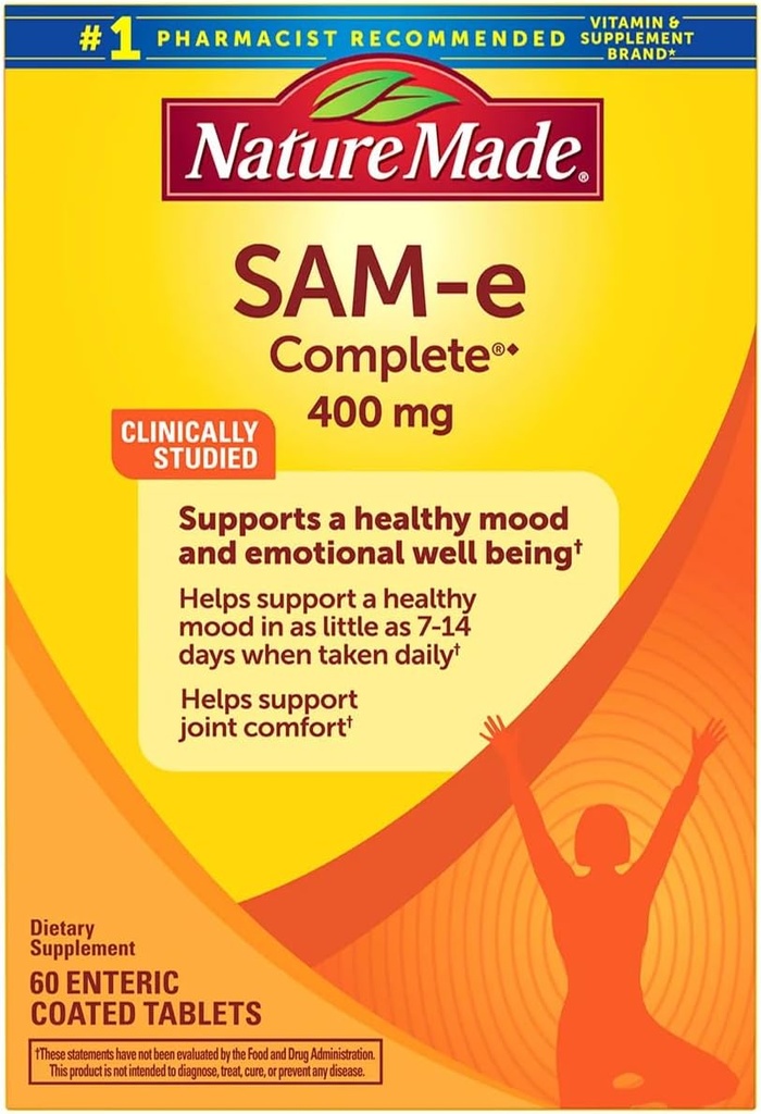 Nature Made SAM-e Complete 400 mg - 60 Enteric Coated Tablets