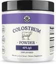 Poudre de colostrum 40% IgG – supplément bovin de colostrum pour le soutien immunitaire, la santé des intestins, la récupération musculaire et le bien-être global - ingrédient unique, aucun additif, non-OGM - 60 portions