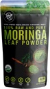 Poudre de feuille 100% crue et pure de Moringa. Feuille de Moringa certifiée biologique. Superaliment naturel avec acides aminés essentiels, antioxydants, et Omega 3, 8 oz sac refermable.