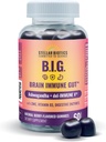 Del-Immune V + Ashwagandha - Cerveau Immune GutTM (B.I.G.) Gummy - All Natural Immune & Gut Support avec Zinc, Vitamine D3 + Enzymes digestifs (60 Gummies)