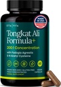 Potent Longjack - Tongkat Ali & Fadogia Agrestis Supplément pour les hommes et les femmes Énergie, T Support, Lean Muscle Growth & Recovery, Hormonal Balance, Pré-travail avec Vegan NAC foie Detox & Cleanse