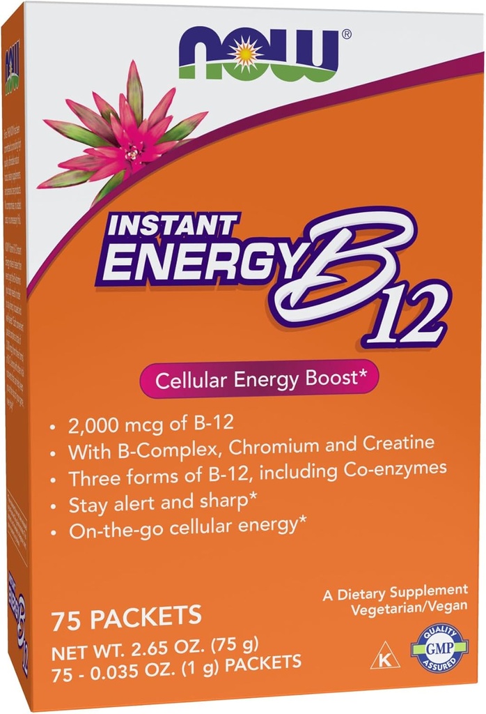 Suppléments, énergie instantanée B-12 (2 000 mcg de B-12 par paquet), énergie cellulaire Boost*, 75 paquets