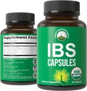 USDA Capsules IBS Organiques pour Relief, Ingestion, Bloating, Gas. Supplément Bowel Irritable avec 5 ingrédients organiques à la main. Huile de menthe poivrée, Buckthorn de mer, graines de fenouil, feuille de romarin, feuille de basilic