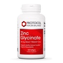 Protocole pour l'équilibre vital Zinc Glycinate 30mg - avec Albion Traacs Zinc - Zinc Glycinate Supplément - Immune System Support* - Keto Friendly & Dairy Free - 120 Softgels
