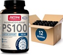 Jarrow Formulas PS100 Phosphatidylserine 100 mg, Dietary Supplement for Brain Health and Cognition Support, 120 Capsules, 40-120 Day Supply, Pack of 12