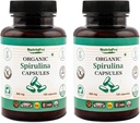 Gélules de spiruline biologique de l'USDA - Supplément 100% végétalien pur, non-OGM, sans gluten, sans produits chimiques, (240)
