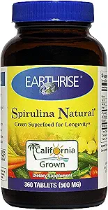 Earthrise Spirulina Natural, 360 comprimés 500mg